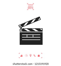 Clapperboard icon symbol