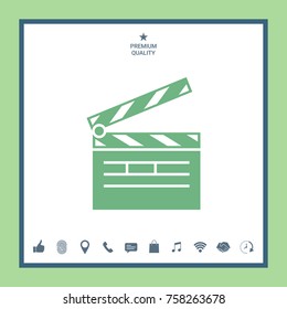 Clapperboard icon symbol