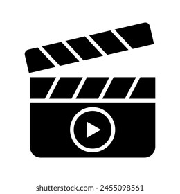 Icono de clapperboard color de Vector editable