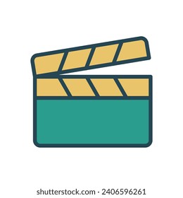 clapperboard icon vector design template