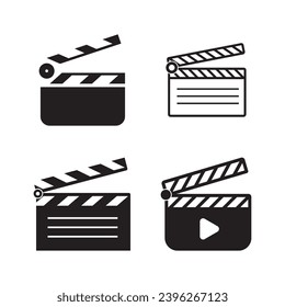 Clapperboard icon vector illustration logo design