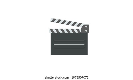 Clapperboard Icon. Vector isolated flat illustration of a Clapperboard