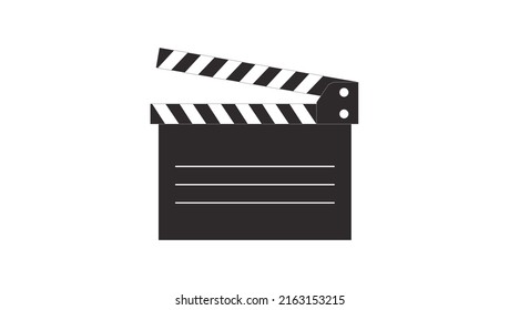 Clapperboard Icon. Vector isolated flat illustration of a Clapperboard
