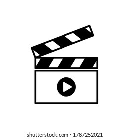 Clapperboard icon vector sign and symbols