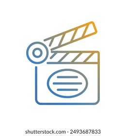 Clapperboard icon vector stock illustration