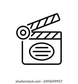 Clapperboard icon vector stock illustration