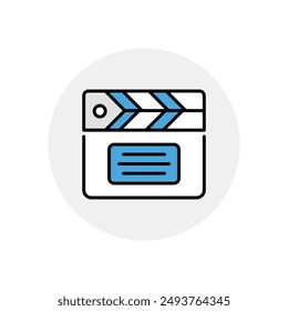 Clapperboard icon vector stock illustration