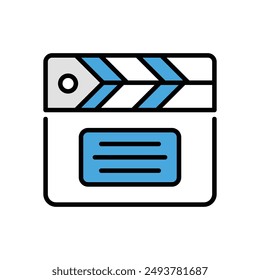 Clapperboard icon vector stock illustration