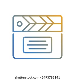 Clapperboard icon vector stock illustration