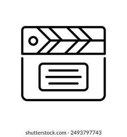 Clapperboard icon vector stock illustration