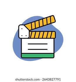 Ícone Clapperboard ilustração de estoque de vetor