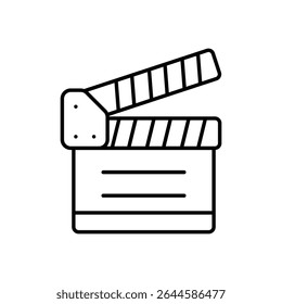 Clapperboard Icon vector stock illustration