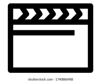 Clapperboard icon vector for web and app