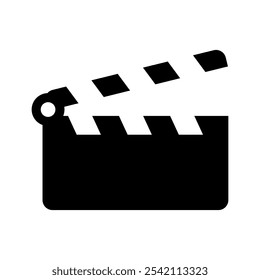 Clapperboard ilustrado em um plano de fundo