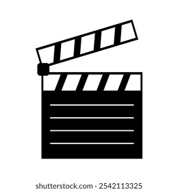 Clapperboard ilustrado em um plano de fundo