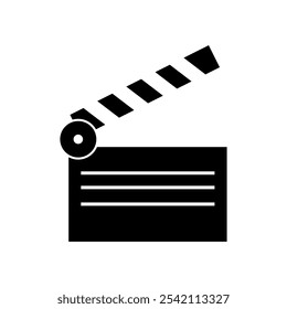 Clapperboard ilustrado em um plano de fundo