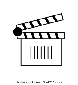 Clapperboard ilustrado em um plano de fundo