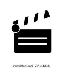 Clapperboard ilustrado em um plano de fundo