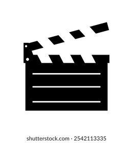 Clapperboard ilustrado em um plano de fundo