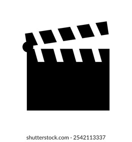 Clapperboard ilustrado em um plano de fundo