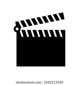 Clapperboard illustrated on a background