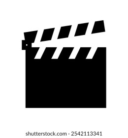 Clapperboard ilustrado em um plano de fundo