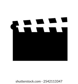 Clapperboard ilustrado em um plano de fundo