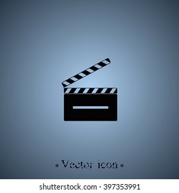 Clapperboard illustration.