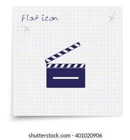 Clapperboard illustration.