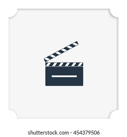Clapperboard illustration.