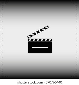 Clapperboard illustration.