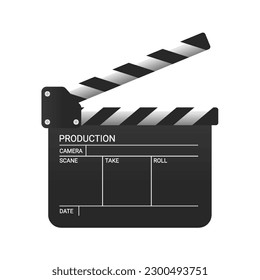 clapperboard illustration design. suitable for videography and film