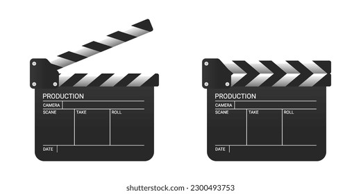 clapperboard illustration design. suitable for videography and film