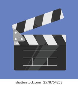 Clapperboard illustration vector. filmmaking clapperboard icon vector