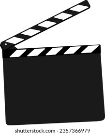 Clapperboard isolated on white vector illustration