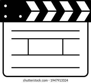 A clapperboard isolated vector illustration.