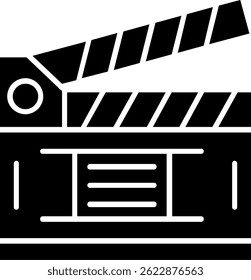 Design de ícone de vetor de linha Clapperboard