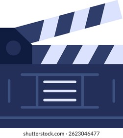 Design de ícone de vetor de linha Clapperboard