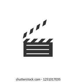 Clapperboard logo graphic design template vector