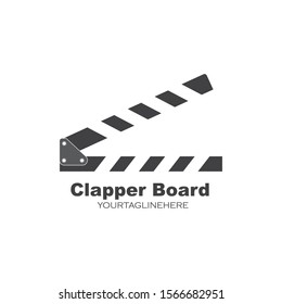 clapperboard  logo icon element vector illustration design