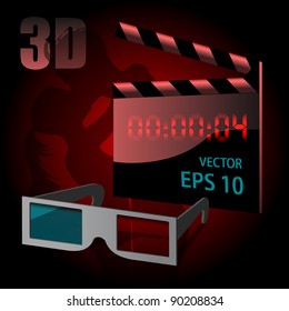 Clapperboard for love story 3d movie