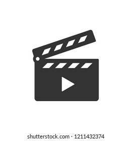 Clapperboard Movie Icon Vector Image