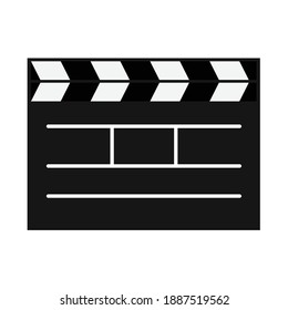 clapperboard, movie making equipment, vector illustration