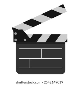 Ilustração vetorial de filme Clapperboard com fundo branco