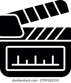 Nuevo Vector de diseño de iconos creativos de Clapperboard