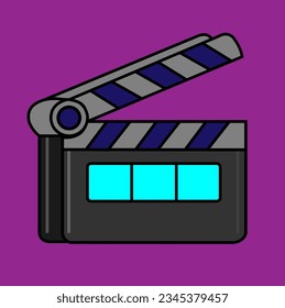 clapperboard numerator on the background drawn