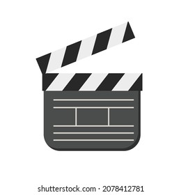 Clapperboard open icon on white background. Vector illustration. Cinema and movie icon