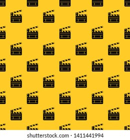 Clapperboard pattern seamless vector repeat geometric yellow for any design