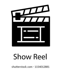 
A clapperboard ready to action, showreel 
