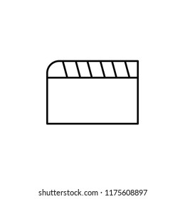 Clapperboard sign icon. Element of image sign for mobile concept and web apps illustration. Thin line icon for website design and development, app development. Premium icon